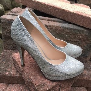 Silver Glitter Pumps